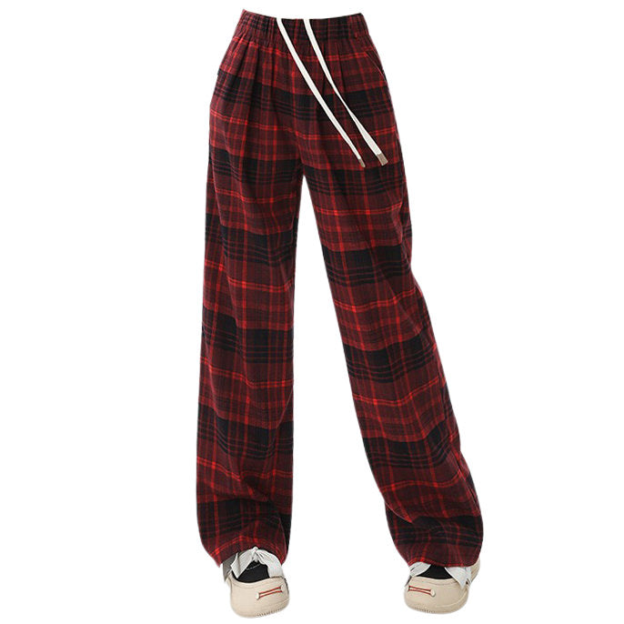 Red Grunge Plaid Pants - Y2K Aesthetic Grunge Style for Trendy Outfits