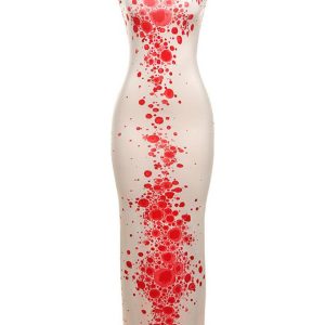 Red Spots Print Y2K Maxi Dress - Trendy Coquette Aesthetic for Effortless Style