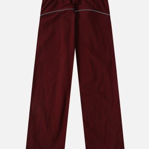 Reflective Strip Y2K Track Pants for Grunge Aesthetic and Comfy Street Style