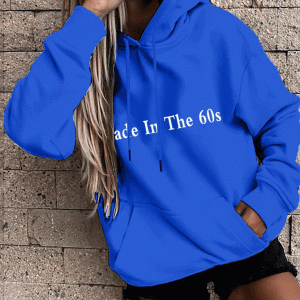 Retro 60s Inspired Hooded Sweatshirt - Vintage Aesthetic for Y2K Fashion Lovers