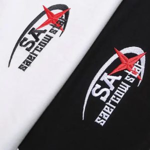 Retro Star Embroidery Y2K Aesthetic Sports T-Shirt for Trendy Outfits