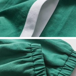 Retro Y2K Double-Sleeved Green Varsity Jacket for Trendy Aesthetic Outfits