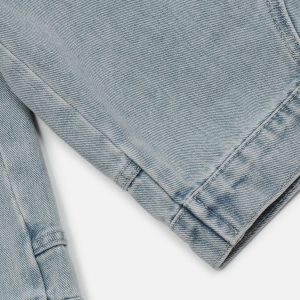 Reverse Washed Longline Jorts for Y2K Aesthetic Outfits and Grunge Style Fashion