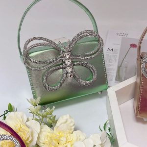 Rhinestone Butterfly Clutch Bag - Y2K Aesthetic Evening Purse for Coquette Style