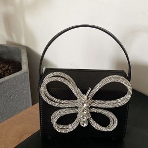 Rhinestone Butterfly Clutch Bag - Y2K Aesthetic Evening Purse for Coquette Style