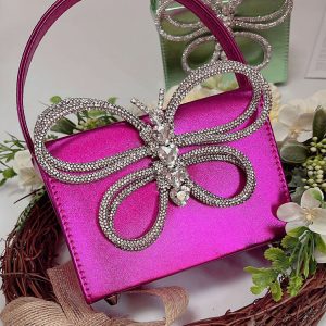 Rhinestone Butterfly Clutch Bag - Y2K Aesthetic Evening Purse for Coquette Style