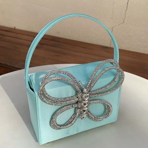 Rhinestone Butterfly Clutch Bag - Y2K Aesthetic Evening Purse for Coquette Style