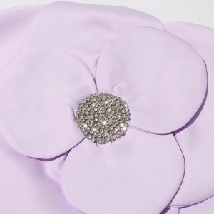 Rhinestone Flower Zip-Up Strapless Top in Y2K Style for Coquette Aesthetic Outfits