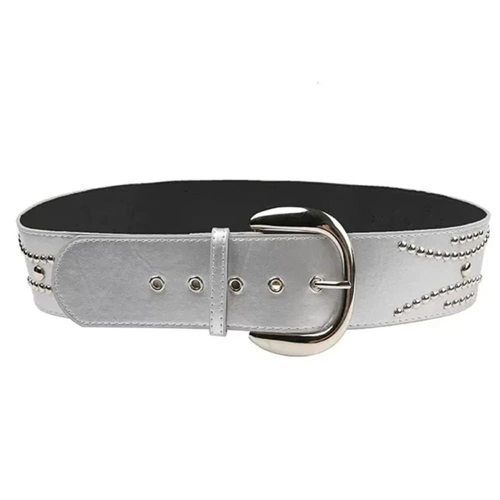 Rock The Scene Y2K Aesthetic Metal Rivet Belt for Grunge and Coquette Outfits