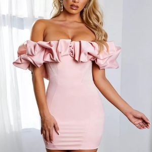 Sasha's Y2K Elegant Neckline Dress - Chic Coquette Style for Aesthetic Outfits