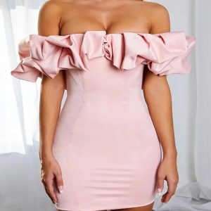 Sasha's Y2K Elegant Neckline Dress - Chic Coquette Style for Aesthetic Outfits