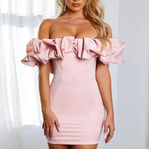 Sasha's Y2K Elegant Neckline Dress - Chic Coquette Style for Aesthetic Outfits