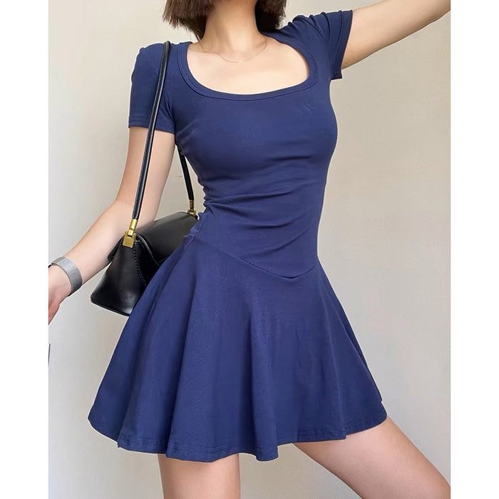 Saturday School Y2K Mini Dress - Cute Coquette Aesthetic with Grunge Style Flair