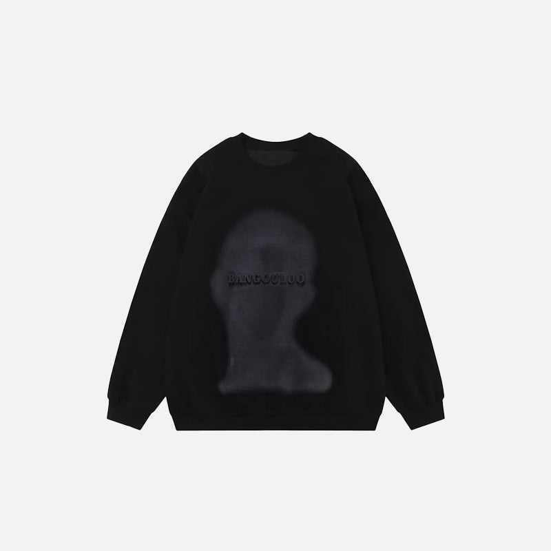 Shadow Silhouette Y2K Hoodie: Embrace Grunge Aesthetic with Cozy Style and Unique Design