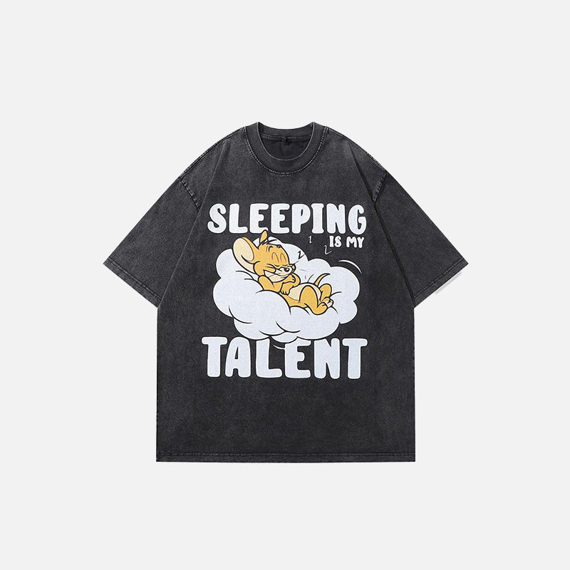 Sleepy Jerry Graphic Tee - Y2K Aesthetic Cute Top for Comfy, Trendy Outfits