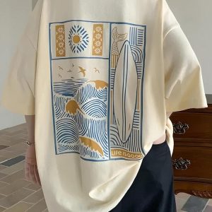 Soft Boy Aesthetic Summer Tee - Y2K Style Cute Top for Comfy Casual Outfits