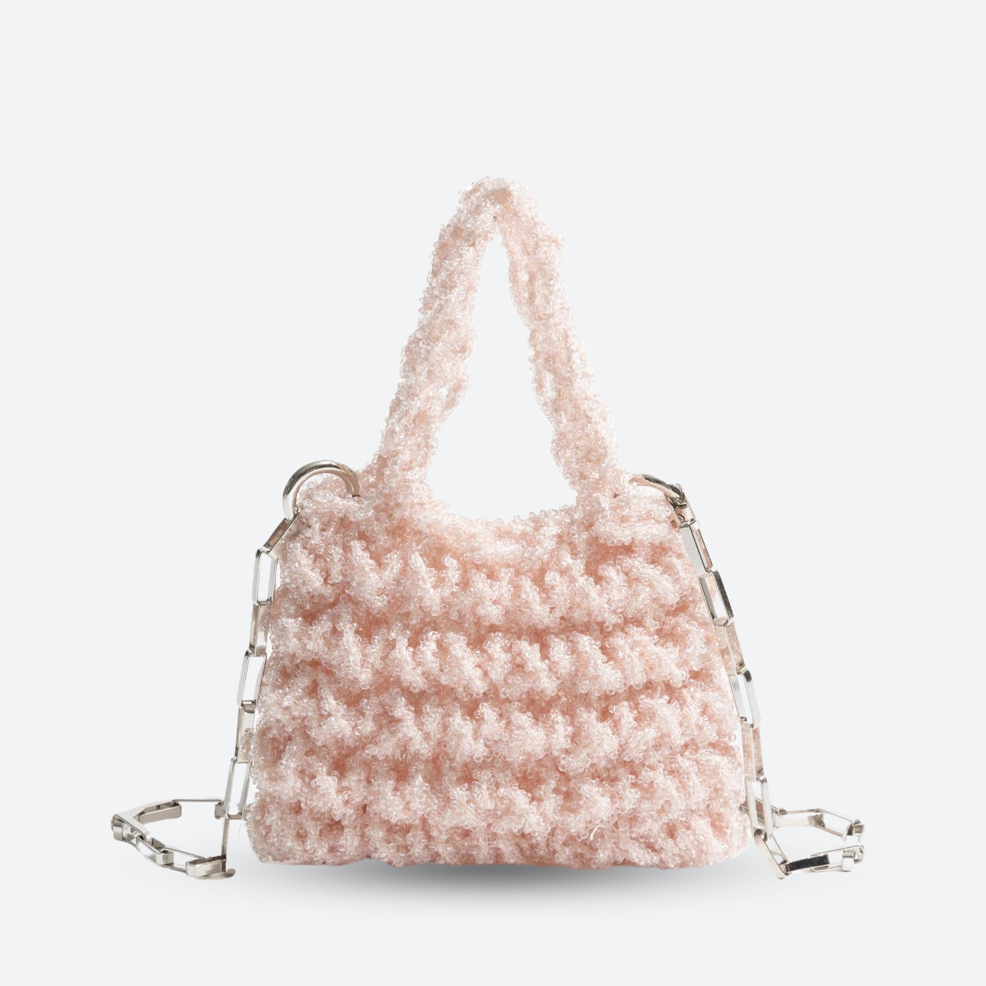 Soft Girl Aesthetic Beaded Chain Strap Handbag - Cute Pastel Accessory for Y2K Style