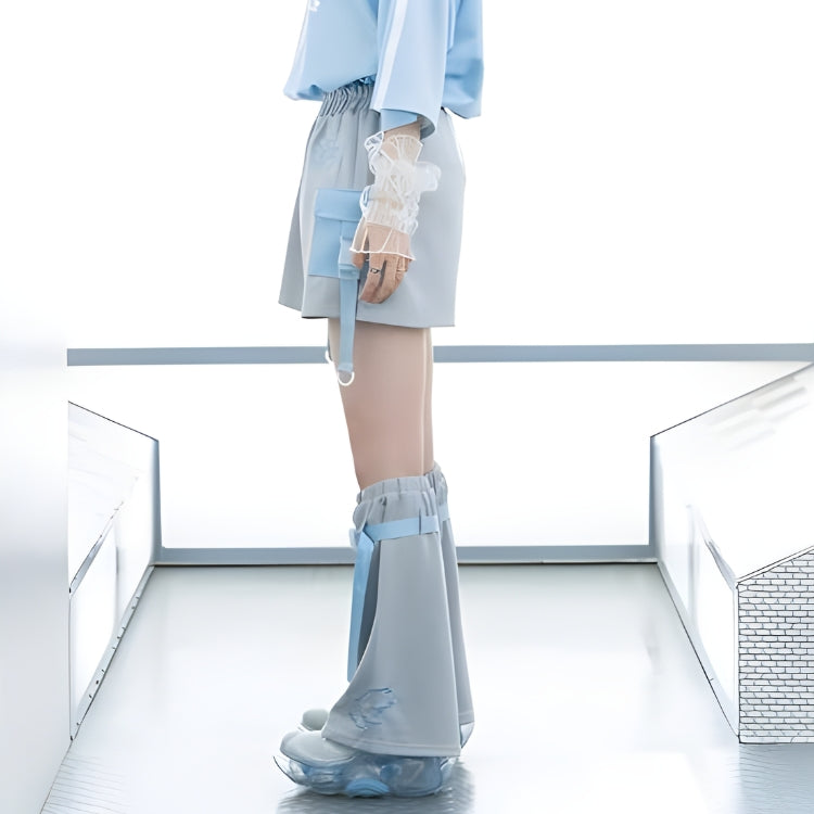 Soft Girl Aesthetic Cloud Wings Leg Warmers for Cozy Y2K Fashion Outfits