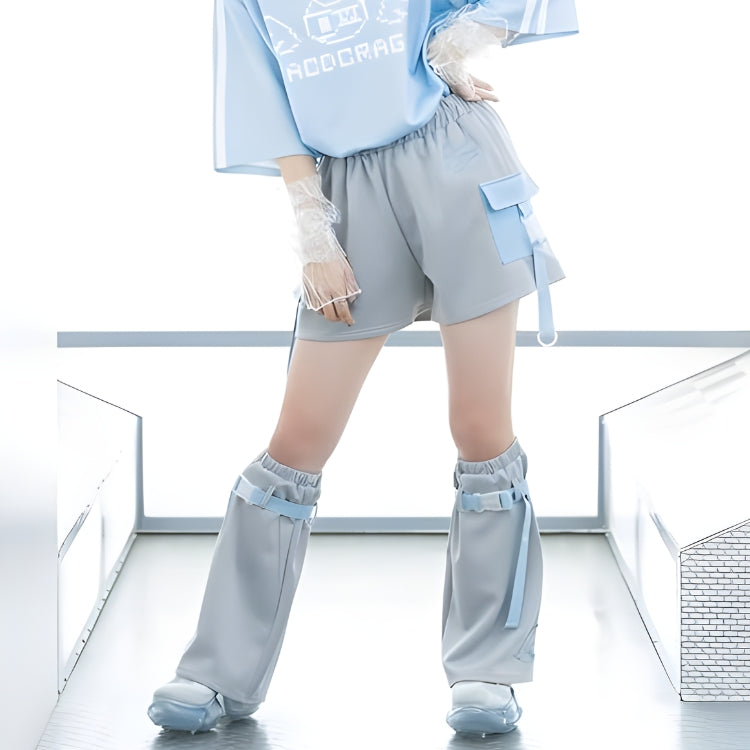 Soft Girl Aesthetic Cloud Wings Leg Warmers for Cozy Y2K Fashion Outfits