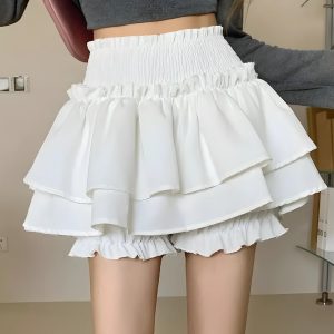 Soft Girl Y2K Layered Mini Skort - Cute Aesthetic Skirt for Trendy Outfits