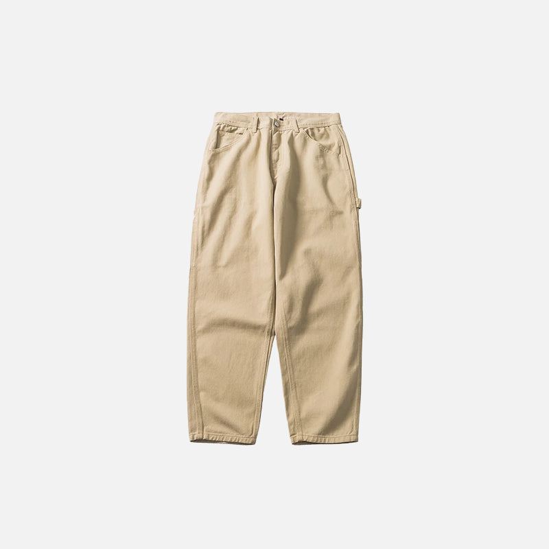 Solid Color Cargo Pants for Y2K Fashion: Trendy Grunge Aesthetic with Functional Back Pockets