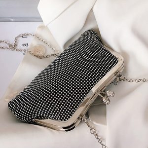 Sparkling Rhinestone Crossbody Bag - Y2K Aesthetic Glamour for Chic Outfits