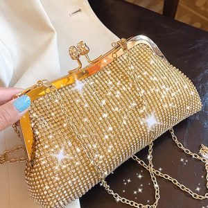 Sparkling Rhinestone Crossbody Bag - Y2K Aesthetic Glamour for Chic Outfits