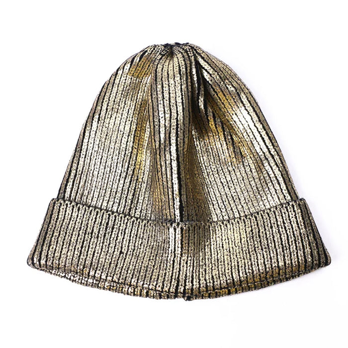 Sparkly Y2K Sequined Disco Beanie for Retro Aesthetic Outfits and Party Looks