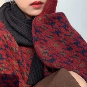 Star Gazer Chic Y2K Aesthetic Lantern Knitted Pullover for Cozy Fashion Lovers