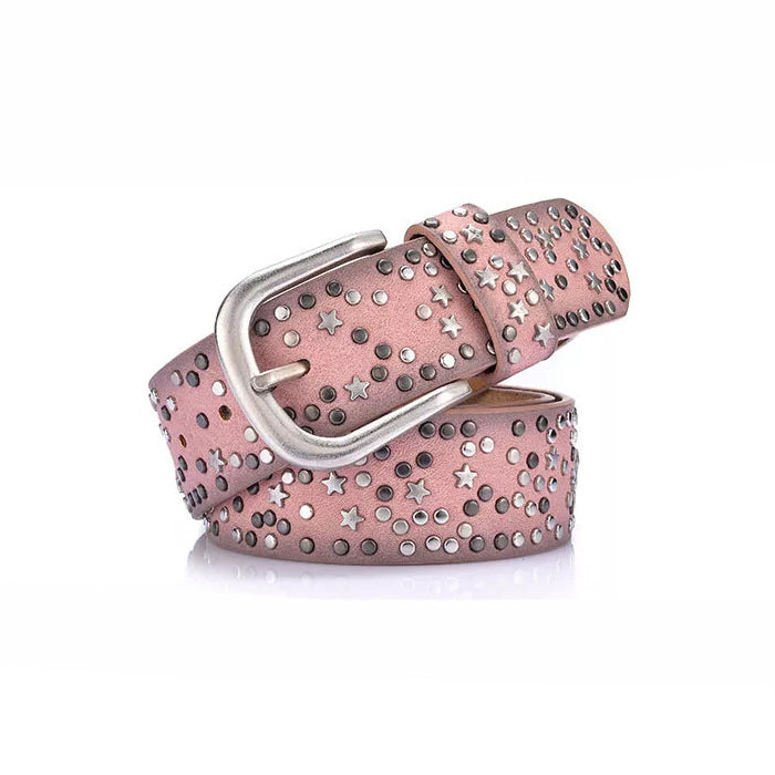 Star Girl Y2K Aesthetic Rivet Belt for Trendy Outfits and Edgy Style