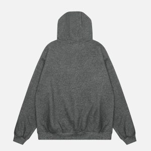 Staring Night Y2K Hoodie: Cozy Grunge Aesthetic Top for Effortless Style