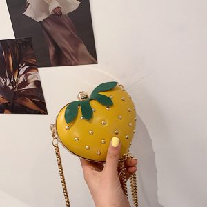 Strawberry Rivet Crossbody Bag - Cute Y2K Aesthetic Handbag for Coquette Style Outfits