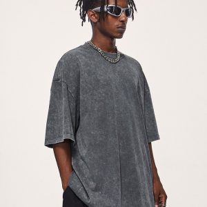 Summer Loose Washed T-Shirt - Y2K Aesthetic Casual Tee for Comfy, Trendy Outfits