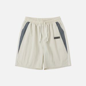 Trendy Color Blocking Shorts for Y2K Aesthetic Outfits and Summer Vibes