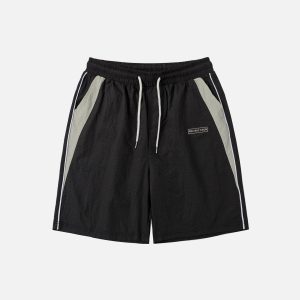 Trendy Color Blocking Shorts for Y2K Aesthetic Outfits and Summer Vibes