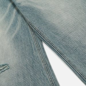 Trendy Distressed Loose Jeans for Y2K Aesthetic and Grunge Style Outfits