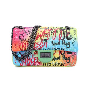 Trendy Graffiti Crossbody Bag for Y2K Aesthetic and Coquette Style Outfits