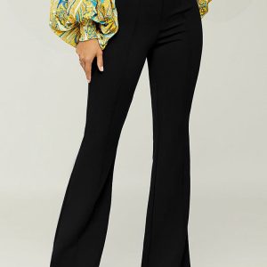 Trendy High Waist Flared Pants for Y2K Aesthetic and Grunge Style Outfits