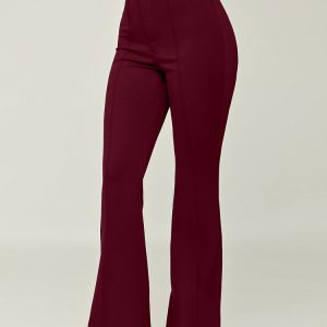 Trendy High Waist Flared Pants for Y2K Aesthetic and Grunge Style Outfits