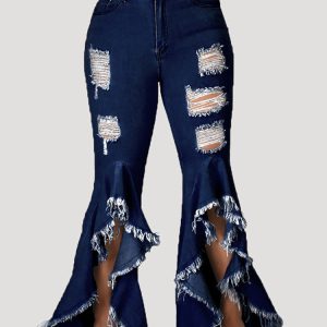 Trendy High Waist Y2K Jeans for a Chic Grunge Aesthetic Look