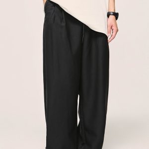 Trendy Loose Contrast Color Cargo Pants for Y2K Aesthetic and Grunge Style Outfits