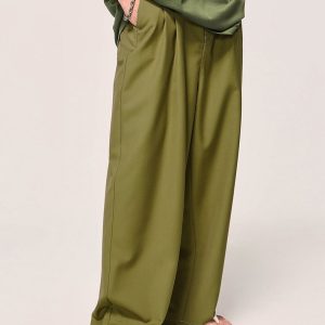 Trendy Loose Contrast Color Cargo Pants for Y2K Aesthetic and Grunge Style Outfits