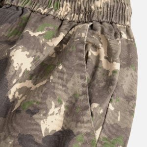 Trendy Multi Pocket Camouflage Cargo Shorts for Y2K Aesthetic and Grunge Style