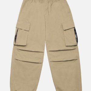 Trendy Multi-Pocket Cargo Pants for Y2K Aesthetic and Grunge Style Lovers