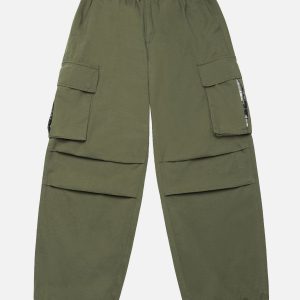 Trendy Multi-Pocket Cargo Pants for Y2K Aesthetic and Grunge Style Lovers