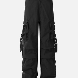 Trendy Multi Pocket Cargo Pants for Y2K Aesthetic and Grunge Style Outfits