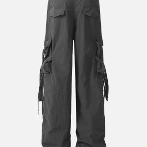 Trendy Multi Pocket Cargo Pants for Y2K Aesthetic and Grunge Style Outfits