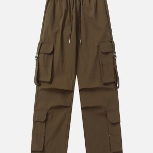 Trendy Multi Pocket Cargo Pants for Y2K Aesthetic and Grunge Style Outfits