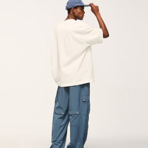 Trendy Multi-Pocket Wide-Leg Baggy Cargo Pants for Y2K Aesthetic Outfits