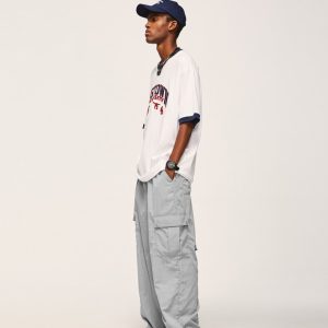 Trendy Multi-Pocket Wide-Leg Baggy Cargo Pants for Y2K Aesthetic Outfits